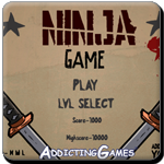 The Ninja Game Escape from the rockets and guns to reach the exit.